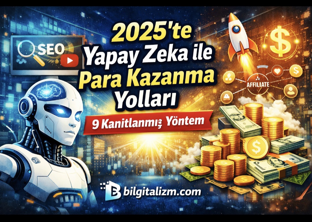 2025’te Yapay Zeka ile Para Kazanmanın 9 Kanıtlanmış Yolu (Sıfırdan Başlayanlar İçin Rehber)